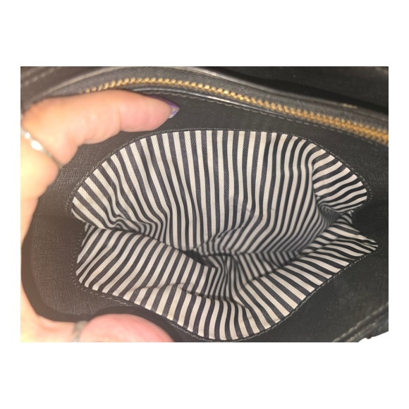 KATE SPADE LEATHER, BEIGE AND BLACK, CROSSBODY SATCHEL PURSE.NWOT,with wallet - Picture 7 of 15